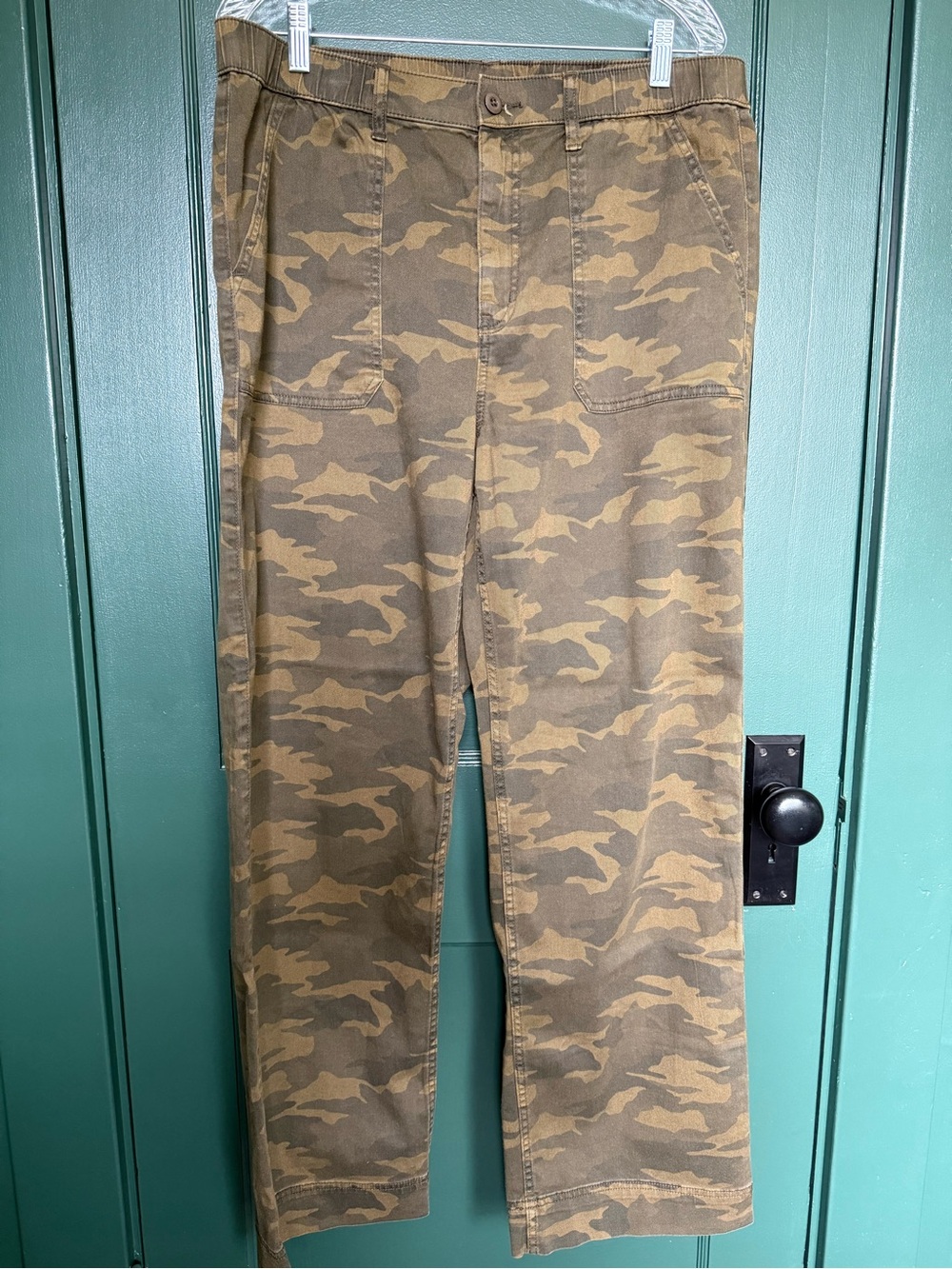American Eagle Ex-Boyfriend Low Rise Baggy Utility Camo Pants L Long
